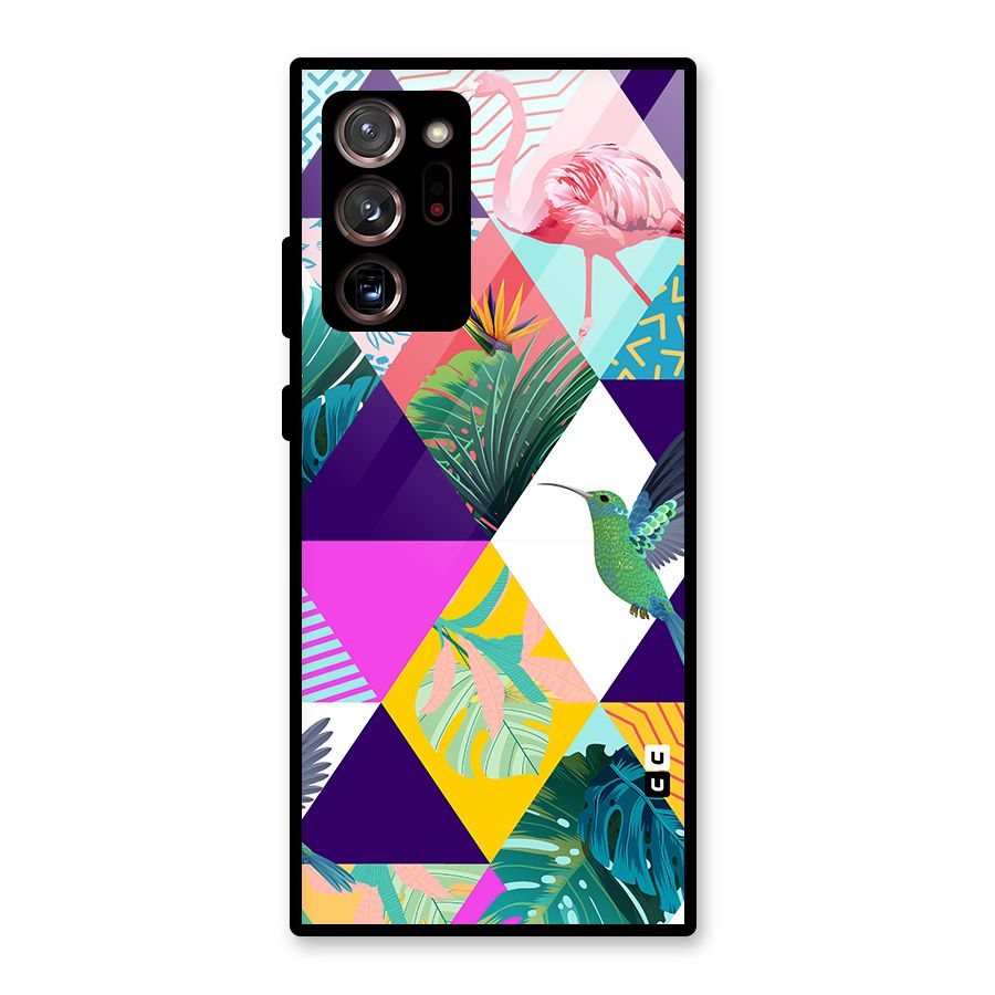 Multicolor Exotic Seamless Pattern Glass Back Case for Galaxy Note 20 Ultra