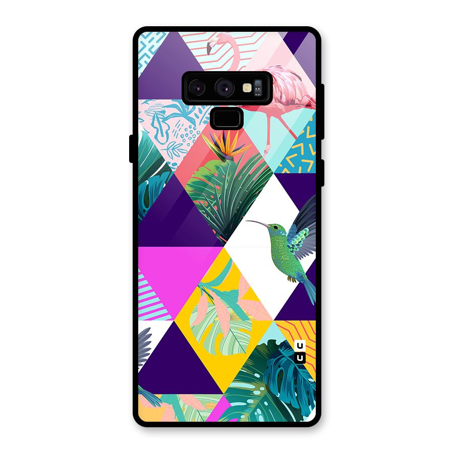 Multicolor Exotic Seamless Pattern Glass Back Case for Galaxy Note 9