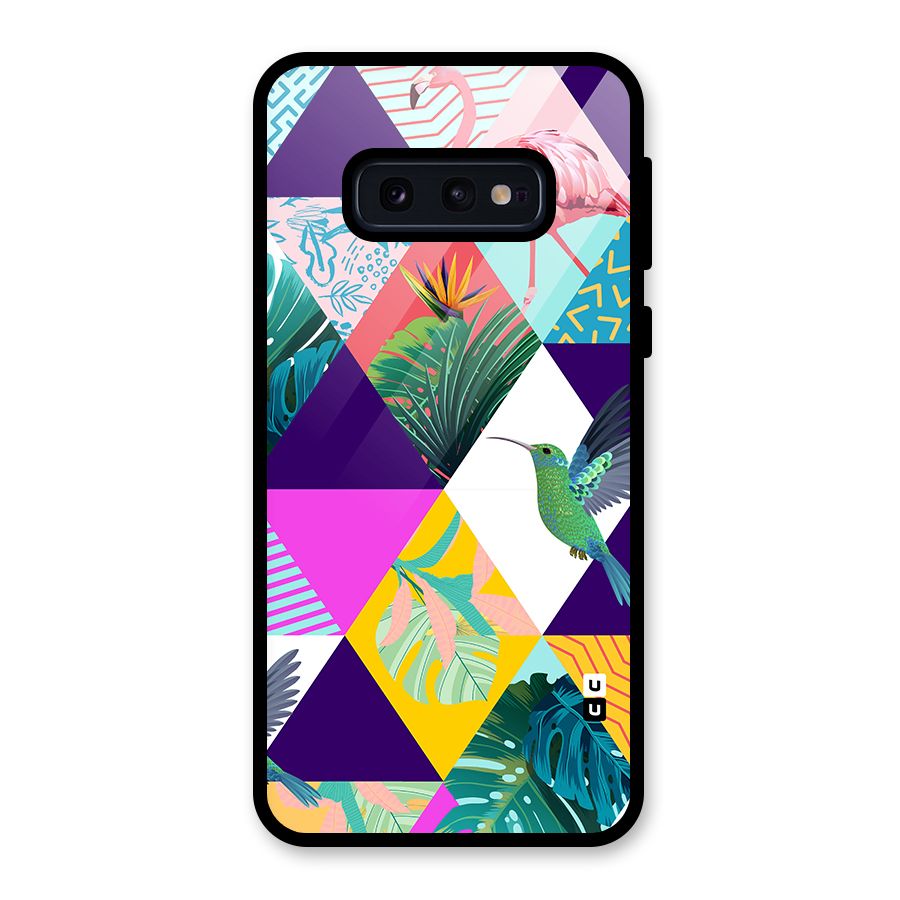 Multicolor Exotic Seamless Pattern Glass Back Case for Galaxy S10e