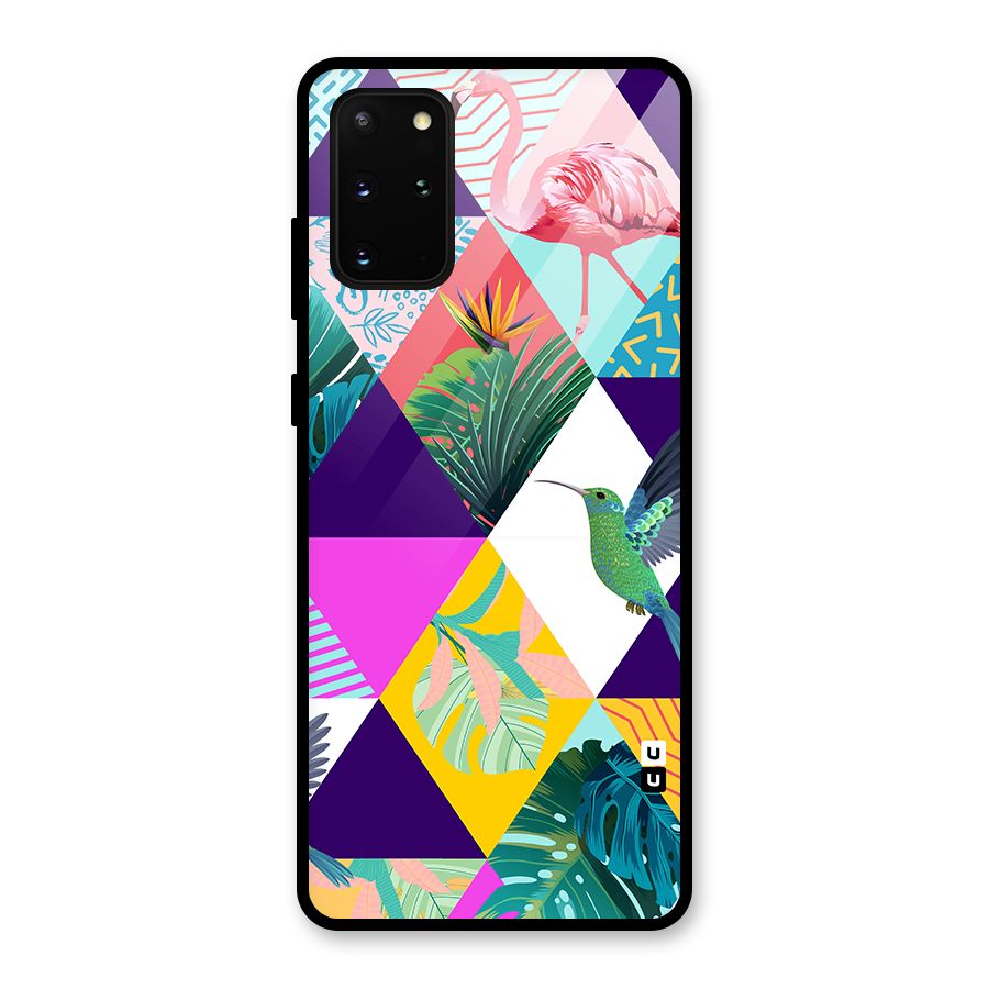 Multicolor Exotic Seamless Pattern Glass Back Case for Galaxy S20 Plus