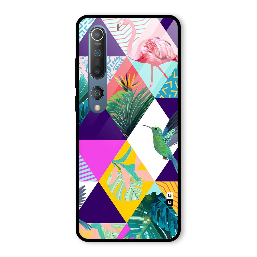 Multicolor Exotic Seamless Pattern Glass Back Case for Mi 10