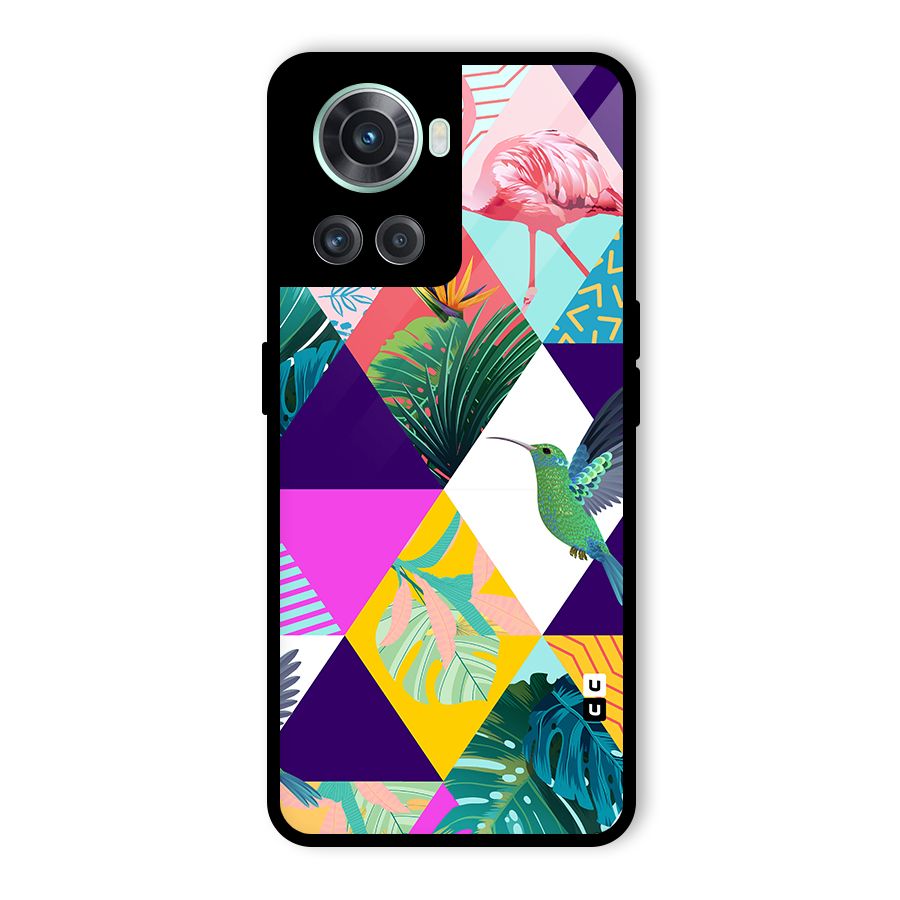 Multicolor Exotic Seamless Pattern Glass Back Case for OnePlus 10R