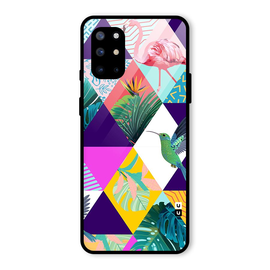 Multicolor Exotic Seamless Pattern Glass Back Case for OnePlus 8T