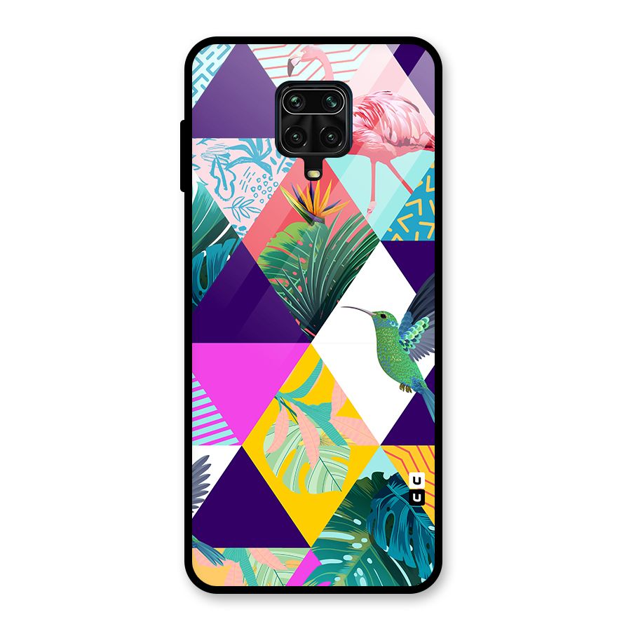 Multicolor Exotic Seamless Pattern Glass Back Case for Poco M2 Pro