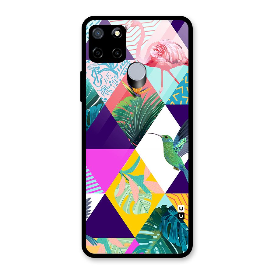 Multicolor Exotic Seamless Pattern Glass Back Case for Realme C15