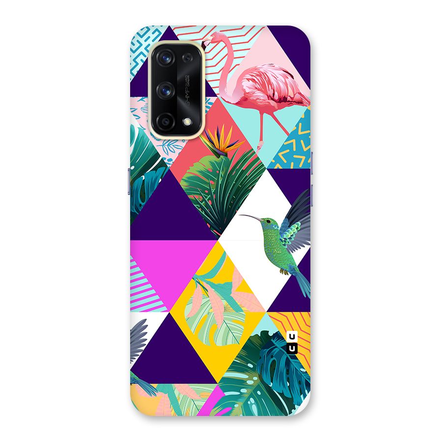Multicolor Exotic Seamless Pattern Glass Back Case for Realme X7 Pro