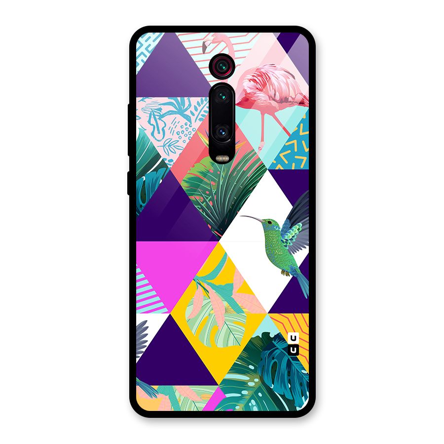 Multicolor Exotic Seamless Pattern Glass Back Case for Redmi K20