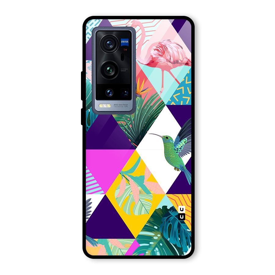 Multicolor Exotic Seamless Pattern Glass Back Case for Vivo X60 Pro Plus