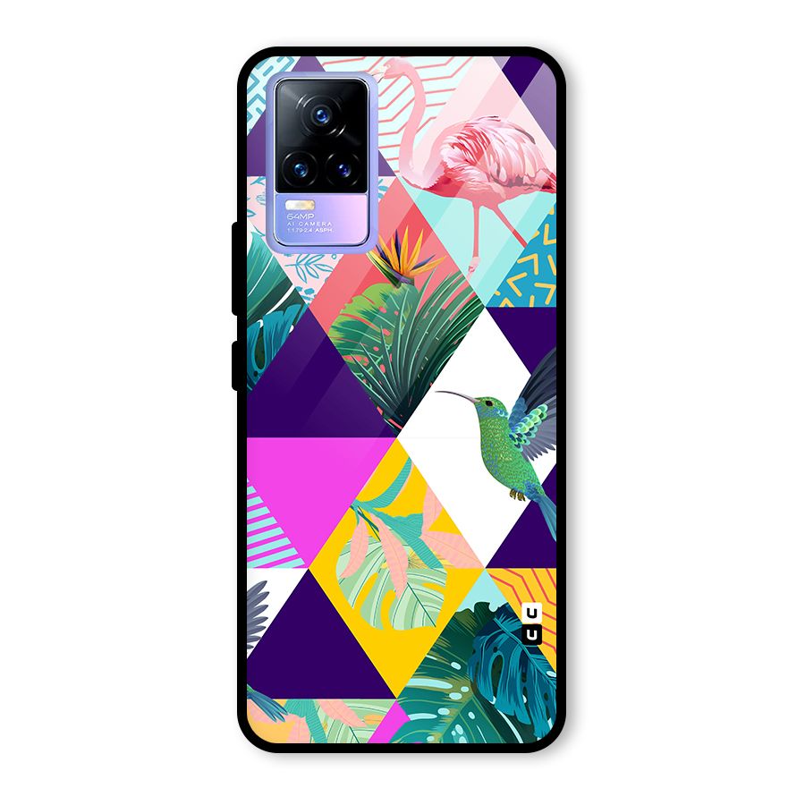 Multicolor Exotic Seamless Pattern Glass Back Case for Vivo Y73