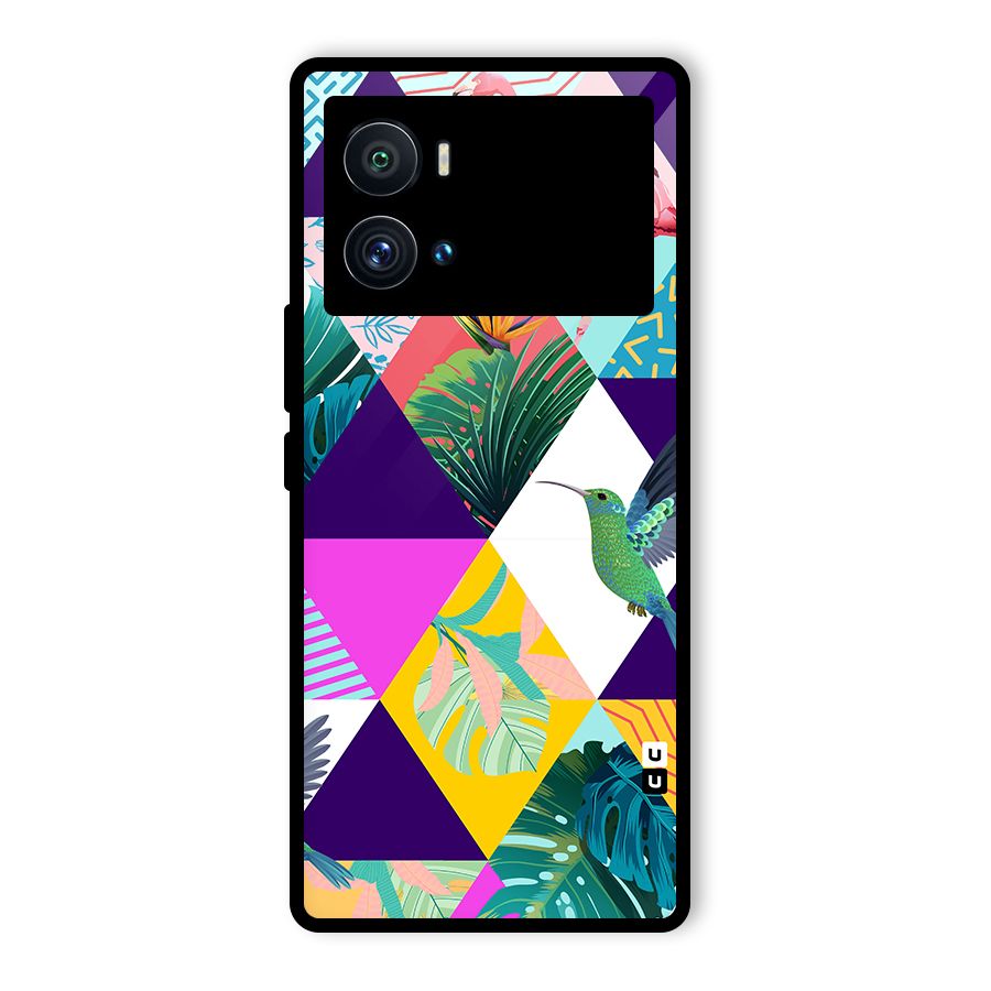 Multicolor Exotic Seamless Pattern Glass Back Case for Vivo iQOO 9 Pro