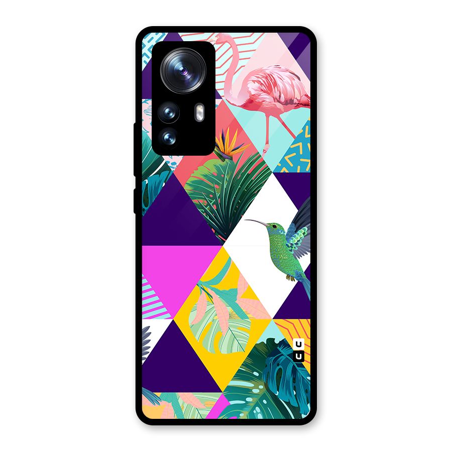 Multicolor Exotic Seamless Pattern Glass Back Case for Xiaomi 12 Pro