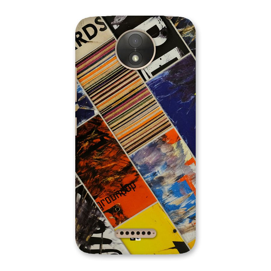 Multiple Textures Back Case for Moto C Plus
