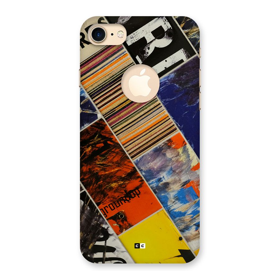 Multiple Textures Back Case for iPhone 8 Logo Cut