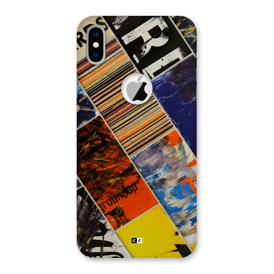 Multiple Textures Back Case for iPhone XS Logo Cut