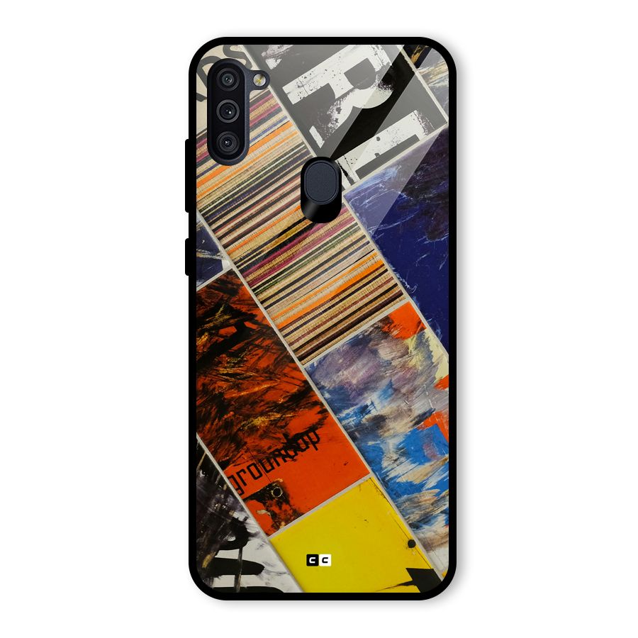 Multiple Textures Glass Back Case for Galaxy M11