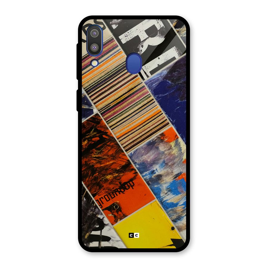 Multiple Textures Glass Back Case for Galaxy M20