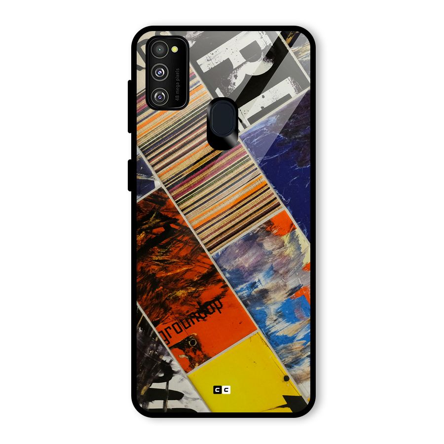 Multiple Textures Glass Back Case for Galaxy M21
