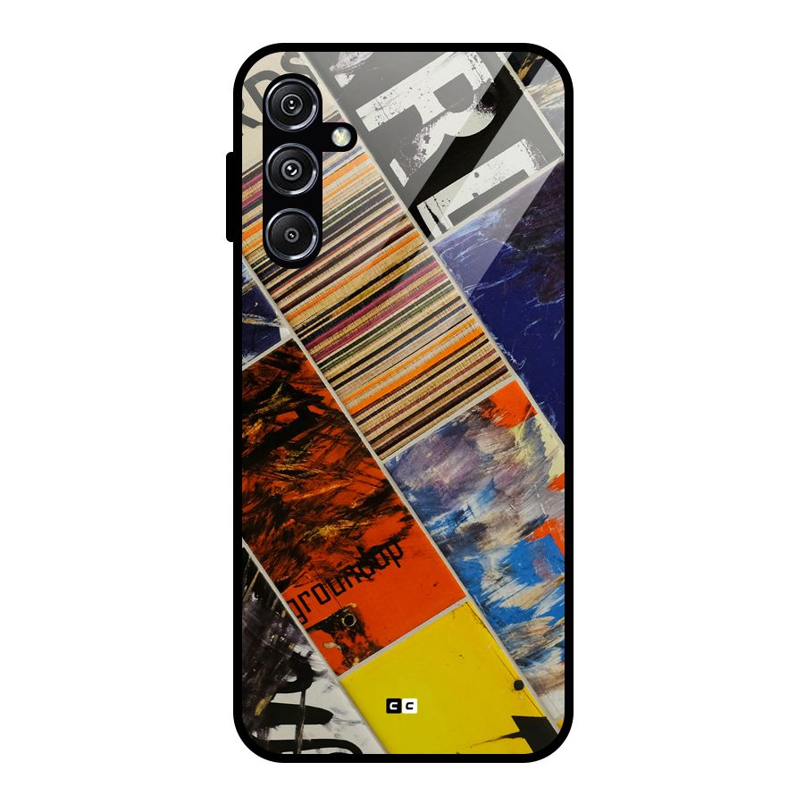 Multiple Textures Glass Back Case for Galaxy M34 5G