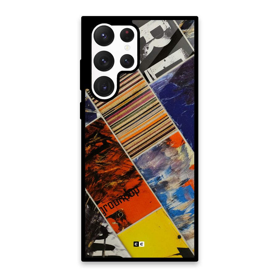 Multiple Textures Glass Back Case for Galaxy S22 Ultra 5G