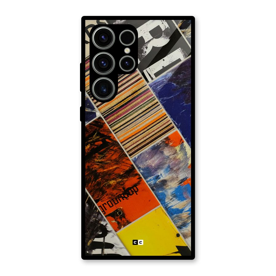 Multiple Textures Glass Back Case for Galaxy S23 Ultra