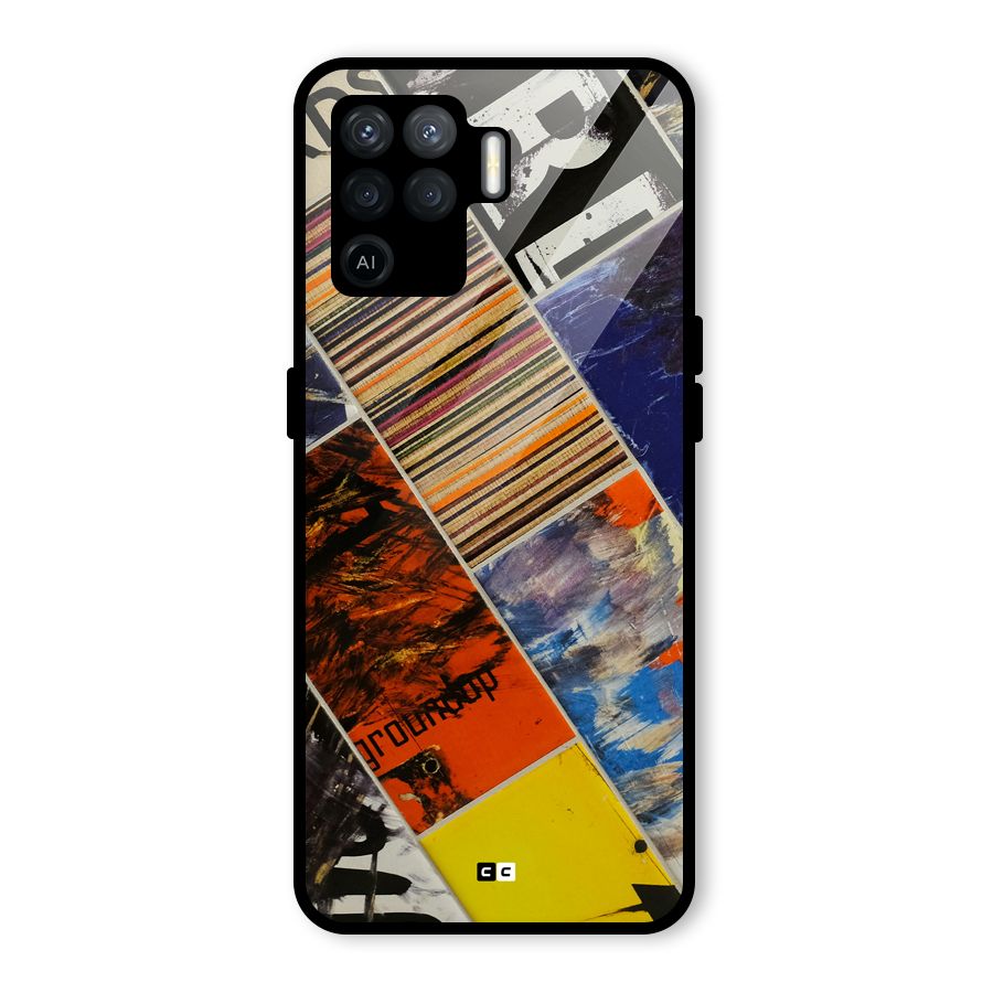 Multiple Textures Glass Back Case for Oppo F19 Pro