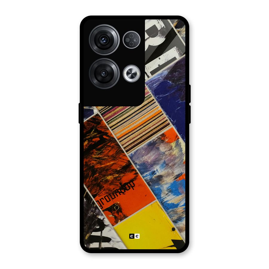 Multiple Textures Glass Back Case for Oppo Reno8 Pro 5G