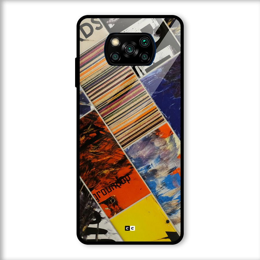 Multiple Textures Glass Back Case for Poco X3