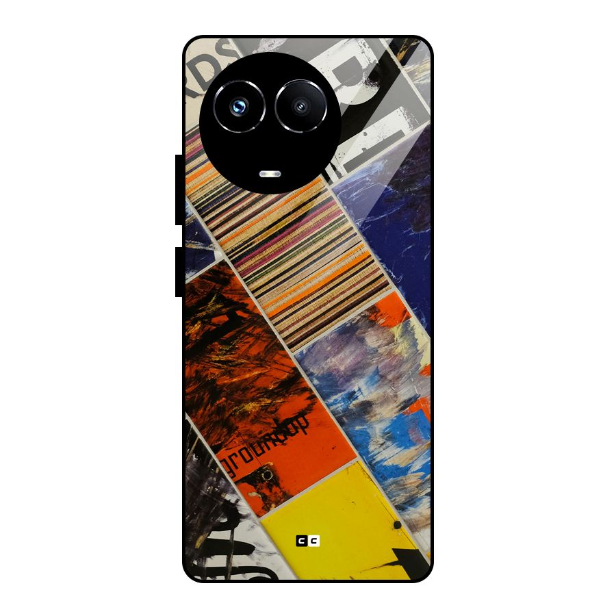 Multiple Textures Glass Back Case for Realme 11X