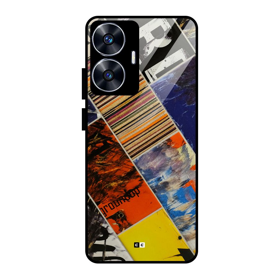 Multiple Textures Glass Back Case for Realme Narzo N55