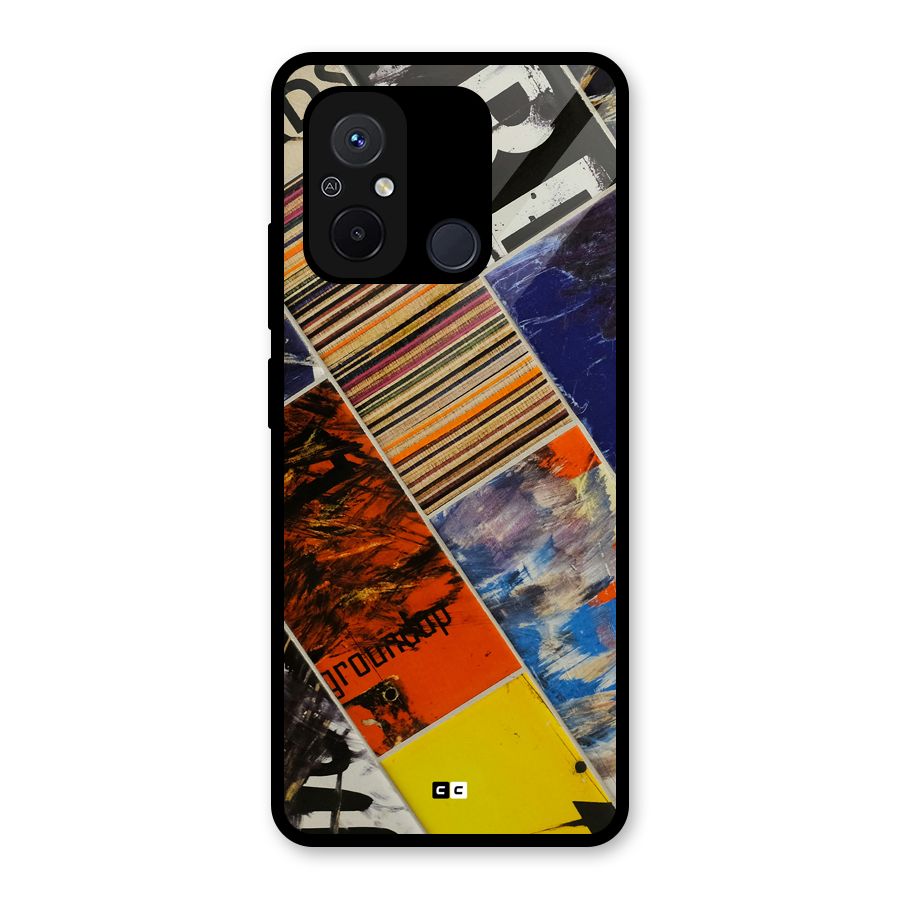 Multiple Textures Glass Back Case for Redmi 12C