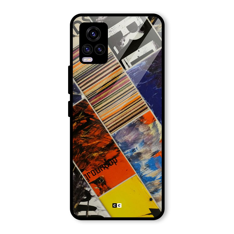 Multiple Textures Glass Back Case for Vivo V20 2021