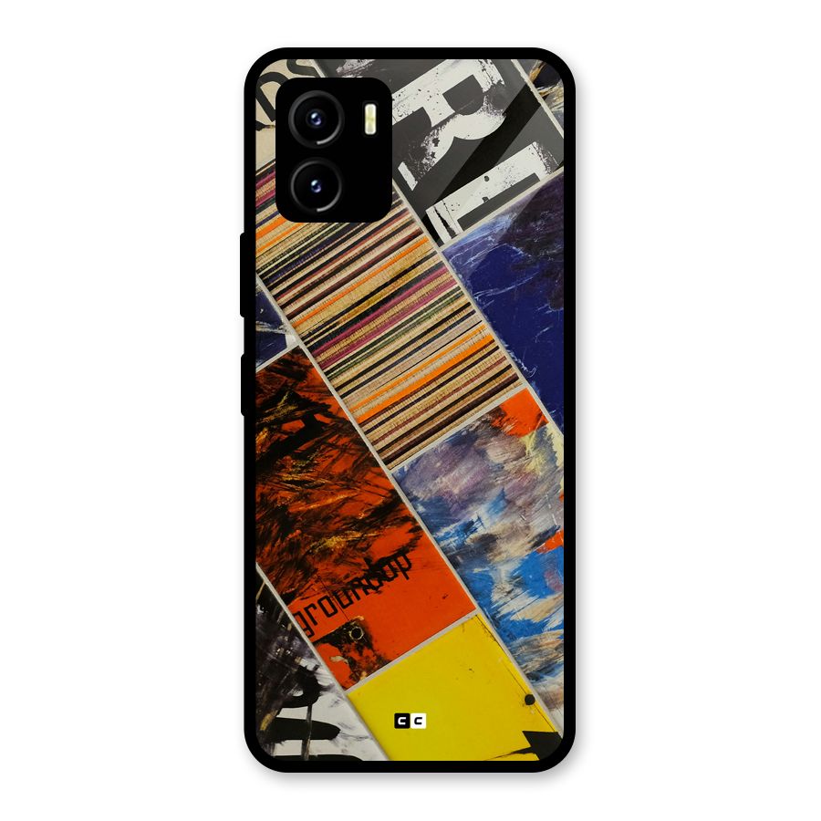 Multiple Textures Glass Back Case for Vivo Y15s