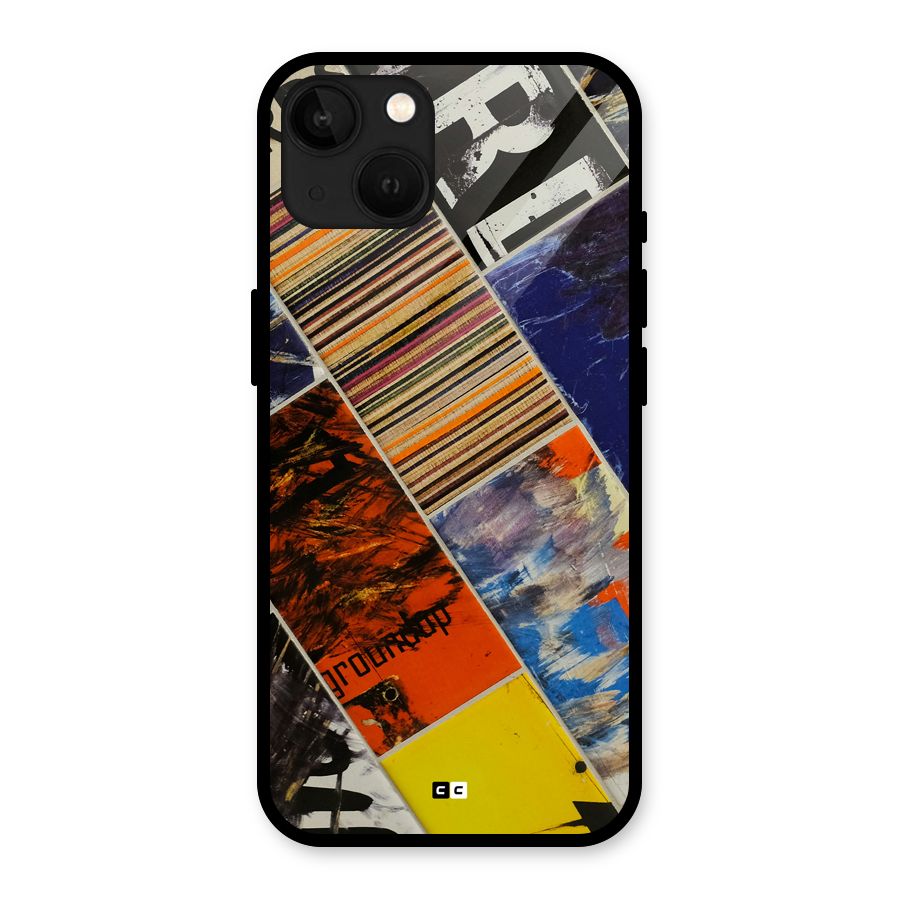Multiple Textures Glass Back Case for iPhone 13