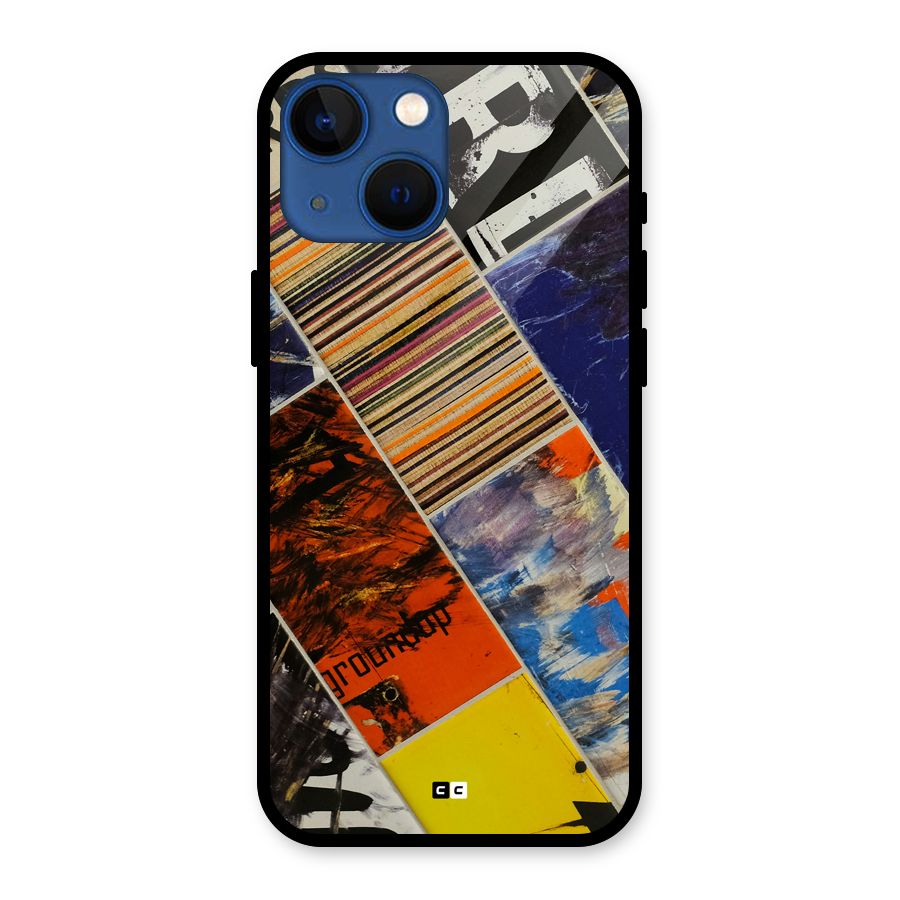 Multiple Textures Glass Back Case for iPhone 13 Mini