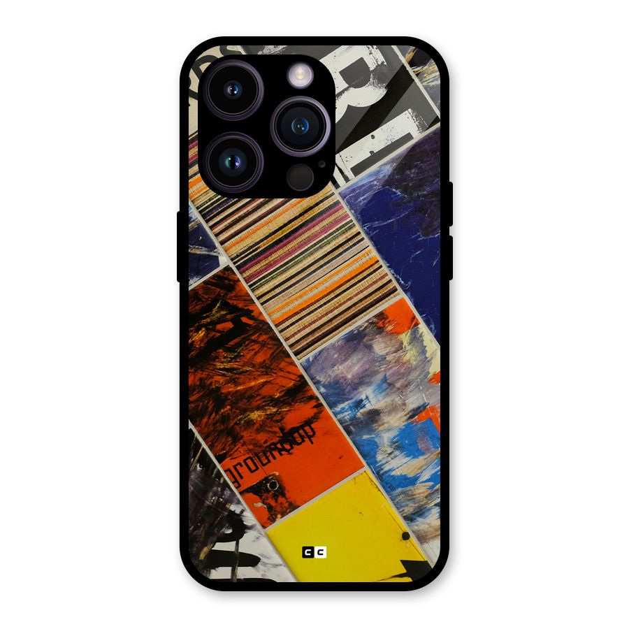 Multiple Textures Glass Back Case for iPhone 14 Pro