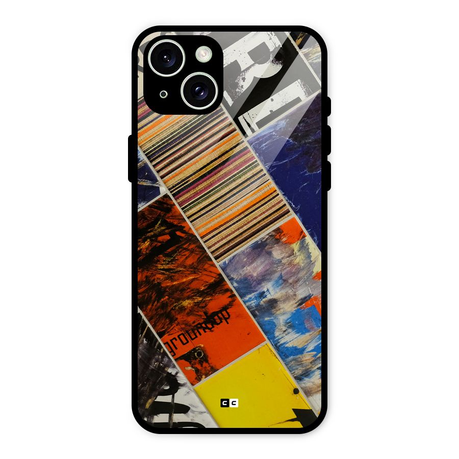 Multiple Textures Glass Back Case for iPhone 15 Plus