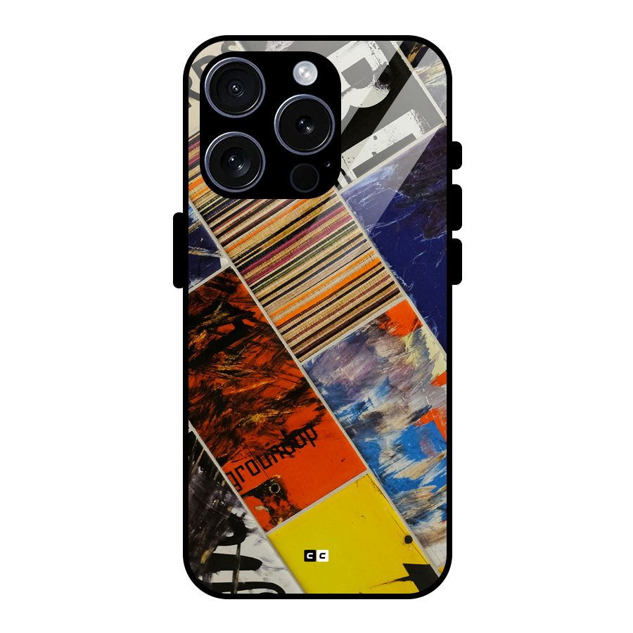 Multiple Textures Glass Back Case for iPhone 15 Pro