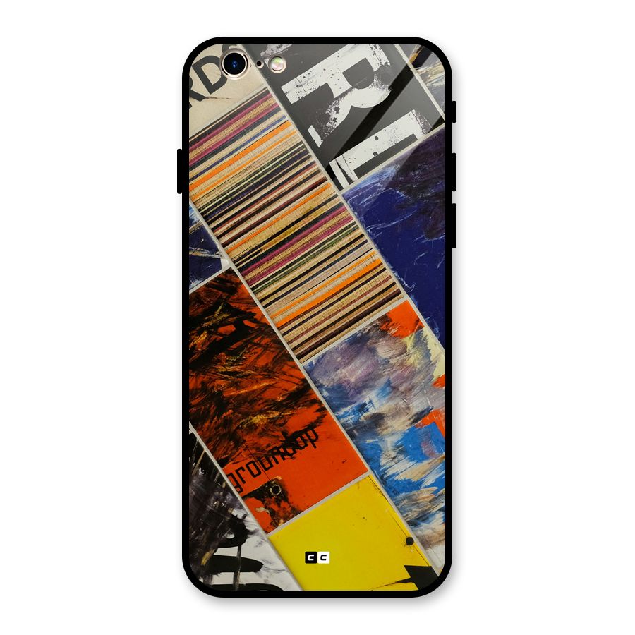 Multiple Textures Glass Back Case for iPhone 6 6S