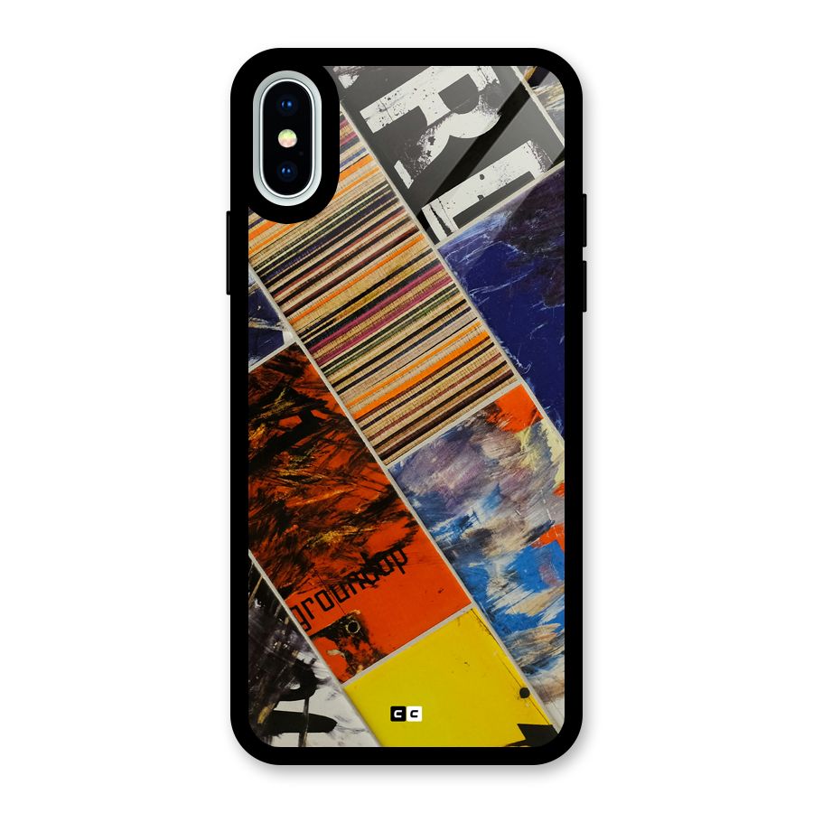 Multiple Textures Glass Back Case for iPhone X