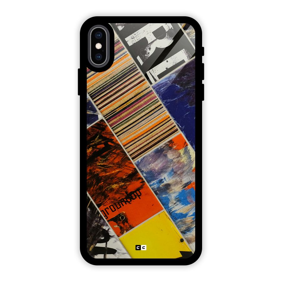 Multiple Textures Glass Back Case for iPhone XS Max