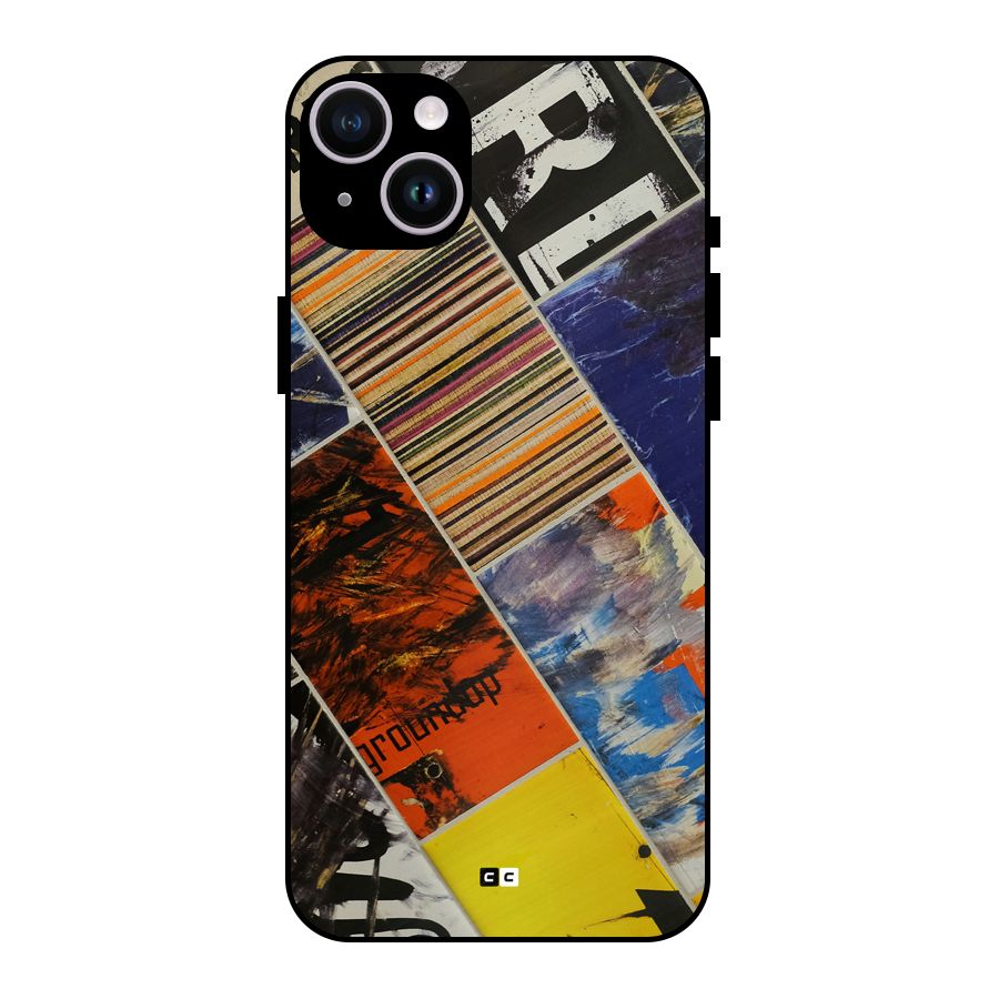 Multiple Textures Metal Back Case for iPhone 14 Plus