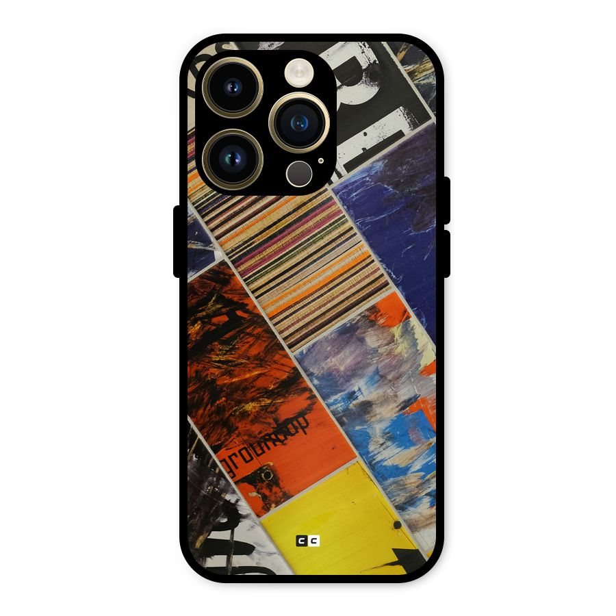 Multiple Textures Metal Back Case for iPhone 14 Pro