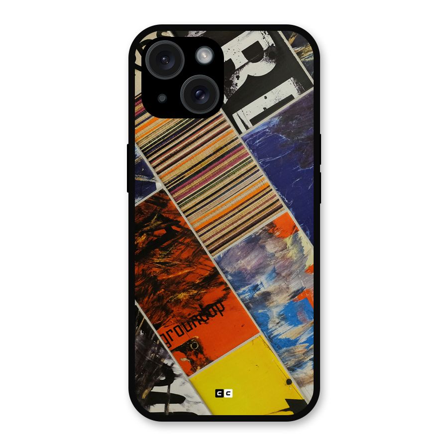 Multiple Textures Metal Back Case for iPhone 15