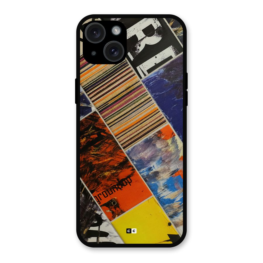 Multiple Textures Metal Back Case for iPhone 15 Plus