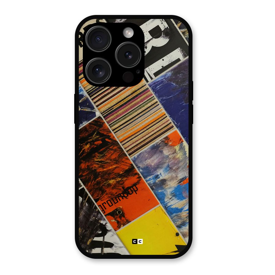 Multiple Textures Metal Back Case for iPhone 15 Pro