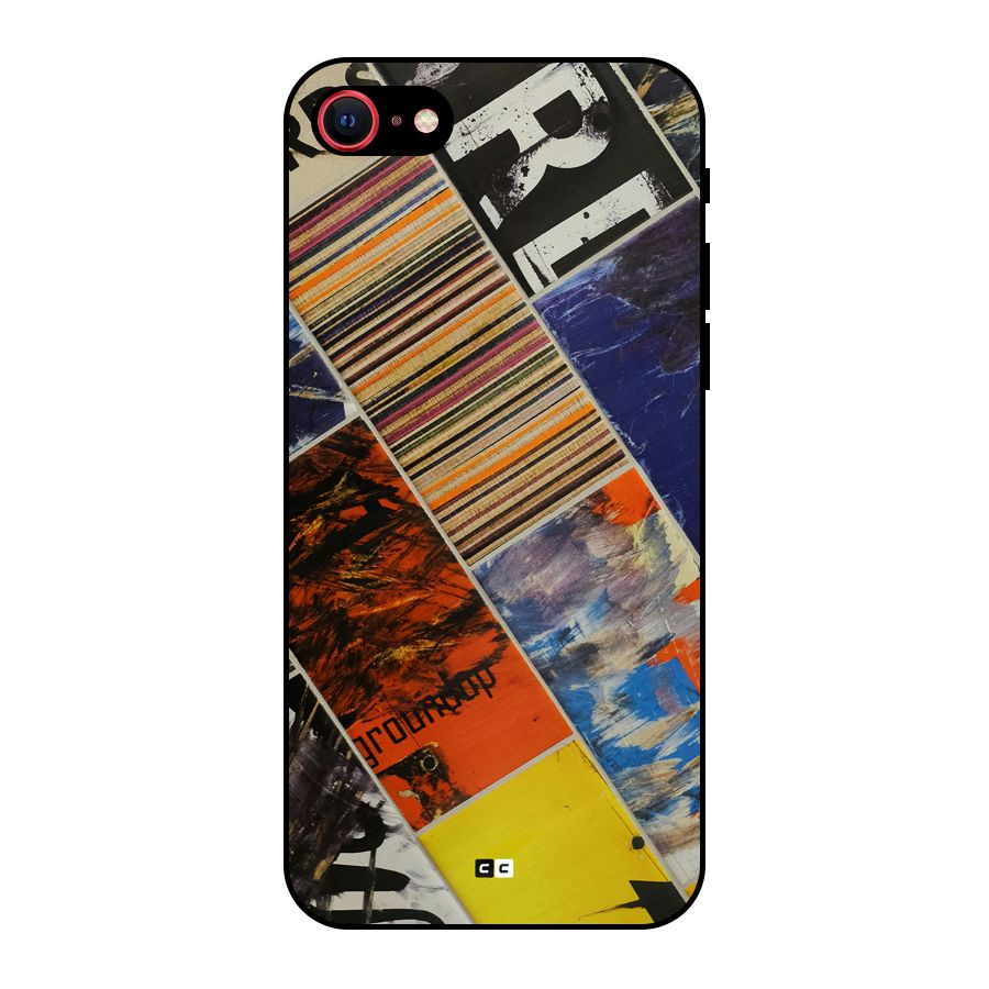 Multiple Textures Metal Back Case for iPhone SE 2020
