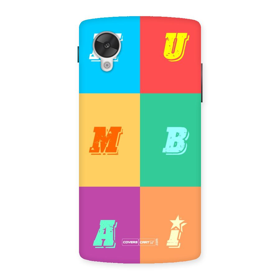 Mumbai Alphabets Back Case for Google Nexsus 5