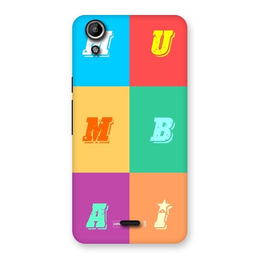 Mumbai Alphabets Back Case for Micromax Canvas Selfie Lens Q345