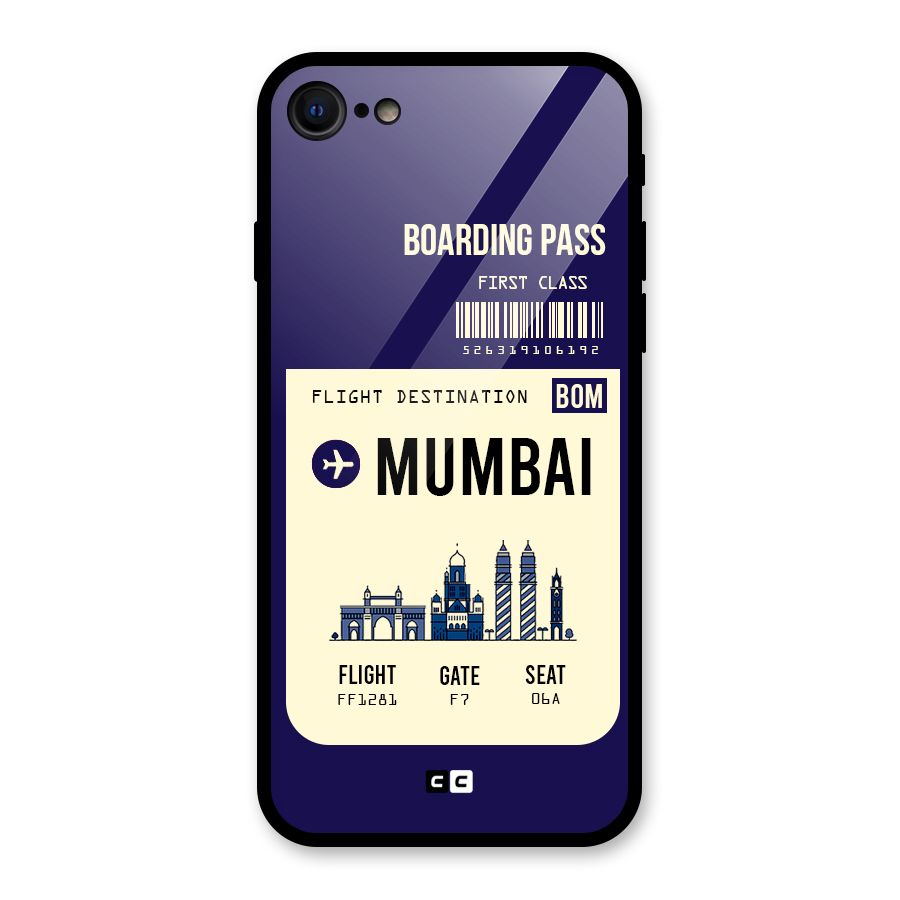 Mumbai Boarding Pass Glass Back Case for iPhone 7