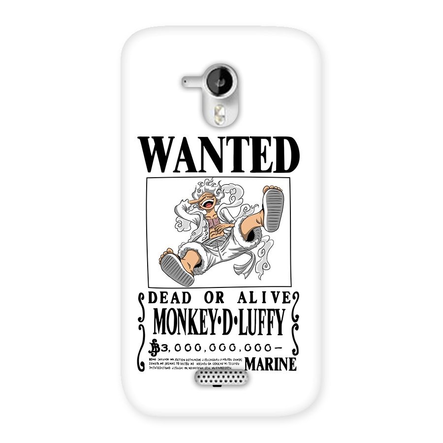 Munkey D Luffy Wanted  Back Case for Canvas HD A116